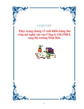 Luận văn Thực trạng chung về xuất khẩu hàng thủ công mỹ nghệ của của Công ty GILIMEX sang thị trường Nhật Bản