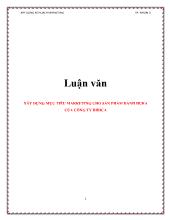 Luận văn Xây dựng mục tiêu marketing cho sản phẩm bánh hura của công ty Bibica