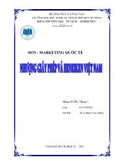 Marketing quốc tế - Nhượng giấy phép và Heneken Việt Nam
