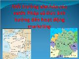 Môi trường văn hóa của nước Pháp và Đức ảnh hưởng đến hoạt động marketing