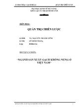 Ngành sản xuất gạch không nung ở Việt Nam