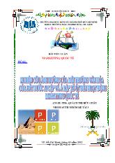 Nghiên cứu ảnh hưởng của môi trường văn hóa của đất nước Ai Cập và Ả Rập xê út đến hoạt động marketing quốc tế