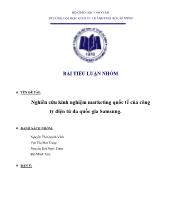 Nghiên cứu kinh nghiệm marketing quốc tế của công ty điện tử đa quốc gia Samsung