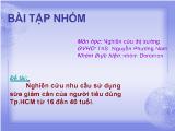 Nghiên cứu nhu cầu sử dụng sữa giảm cân của người tiêu dùng TP Hồ Chí Minh từ 16 đến 40 tuổi
