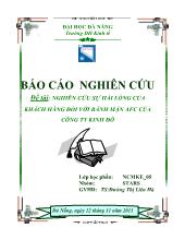 Nghiên cứu sự hài lòng của khách hàng đối với bánh mặn AFC của công ty Kinh Đô