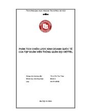 Phân tích chiến lược kinh doanh quốc tế của tập đoàn viễn thông quân đội viettel