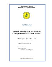 Phân tích chiến lược marketing của tập đoàn bán lẻ family mart