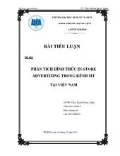 Phân tích hình thức in - Store advertizing trong kênh MT tại Việt Nam
