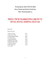 Phân tích marketing dịch vụ hãng hàng không jestar