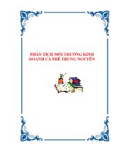 Phân tích môi trường kinh doanh của Công ty Cổ phần cafe hòa tan Trung Nguyên