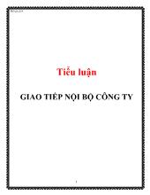 Tiểu luận Giao tiếp nội bộ công ty