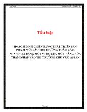 Tiểu luận Hoạch định chiến lược phát triển sản phẩm mới vào thị trường toàn cầu