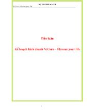 Tiểu luận Kế hoạch kinh doanh ViCorn – Flavour your life
