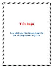 Tiểu luận Lạm phát mục tiêu: Kinh nghiệm thế giới và giải pháp cho Việt Nam