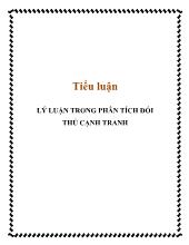 Tiểu luận Lý luận trong phân tích đối thủ cạnh tranh