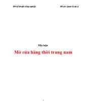 Tiểu luận Mở cửa hàng thời trang nam