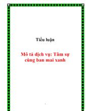 Tiểu luận Mô tả dịch vụ: Tâm sự cùng ban mai xanh