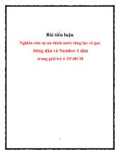 Tiểu luận Nghiên cứu sự ưa thích nước tăng lực có gaz Sting dâu và Number 1 dâu trong giới trẻ ở TP Hồ Chí Minh