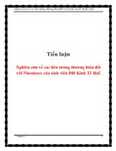 Tiểu luận Nghiên cứu về các liên tưởng thương hiệu đối với Ninomaxx của sinh viên ĐH Kinh Tế Huế