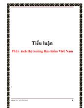 Tiểu luận Phân tích thị trường Bảo hiểm Việt Nam