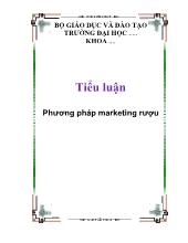 Tiểu luận Phương pháp marketing rượu