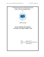 Tiểu luận Quản trị rủi ro trong tổ chức sự kiện triễn lãm