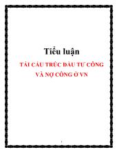Tiểu luận Tái cấu trúc đầu tư công và nợ công ở Việt Nam