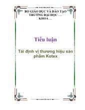 Tiểu luận Tái định vị thương hiệu sản phẩm Kotex