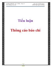 Tiểu luận Thông cáo báo chí