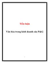 Tiểu luận Văn hóa trong kinh doanh của P&G