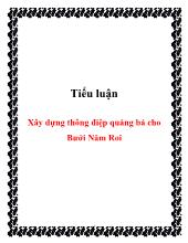 Tiểu luận Xây dựng thông điệp quảng bá cho Bưởi Năm Roi