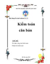 Bài thuyết trình kiểm toán căn bản