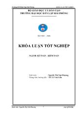 Báo cáo Khóa luận Hoàn thiện công tác kế toán lập và phân tích kết quả hoạt động kinh doanh tại công ty cổ phần giao nhận kho vận Hải Dương
