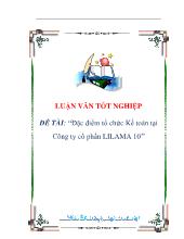Đặc điểm tổ chức kế toán tại công ty cổ phần lilama 10