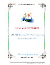 Đề tài Bảo hiểm Việt Nam - Thực trạng và giải pháp phát triển