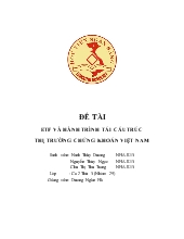 Đề tài Etf và hành trình tái cấu trúc thị trường chứng khoán Việt Nam