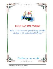 Đề tài Kế toán và quản lý hàng tồn kho ở công ty Cổ phần nhựa Đà Nẵng