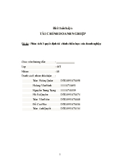 Đề tài Phân tích 3 quyết định tài chính chiến lược của doanh nghiệp