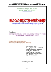 Đề tài Xác định kết quả kinh doanh tại công ty TNHH một thành viên bê tông Ticco