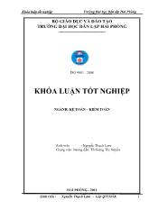 Hoàn thiện công tác kế toán doanh thu, chi phí và xác định kết quả kinh doanh tại công ty cổ phần xây lắp và kinh doanh dịch vụ Hải Phòng