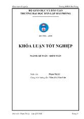 Khóa luận Hoàn thiện công tác kế toán doanh thu, chi phí và xác định kết quả kinh doanh tại công ty cổ phần nhựa Hyphen