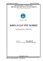 Khóa luận Hoàn thiện công tác kế toán tập hợp chi phí và tính giá thành sản phẩm tại công ty cổ phần xây dựng số 3 Hải Phõng