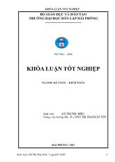 Khóa luận Hoàn thiện công tác kế toán tập hợp chi phí và tính giá thành sản phẩm tại xí nghiệp bao bì Hùng Vương