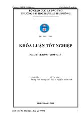 Khóa luận Hoàn thiện tổ chức công tác kế toán nguyên vật liệu tại công ty cổ phần Tân Thế Huynh