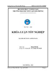 Khóa luận Hoàn thiện tổ chức kế toán chi phí sản xuất và tính giá thành sản phẩm tại công ty TNHH sản xuất kinh doanh Minh Phượng