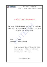 Khóa luận Kế toán tập hợp chi phí sản xuất và tính giá thành sản phẩm tại công ty cổ phần sản xuất thương mại may Sài Gòn
