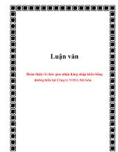 Luận văn Hoàn thiện tổ chức giao nhận hàng nhập khẩu bằng đường biển tại Công ty VOSA Sài Gòn