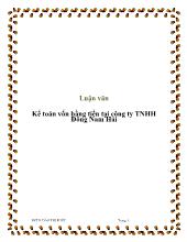 Luận văn Kế toán vốn bằng tiền tại công ty TNHH Đông Nam Hải