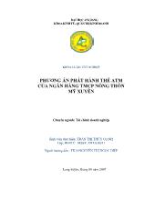 Phương án phát hành thẻ ATM ở ngân hàng thương mại cổ phấn nông thôn Mỹ Xuyên