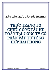 Thực trạng tổ chức công tác kế toán tại công ty cổ phần vật tư tổng hợp Hải Phòng
